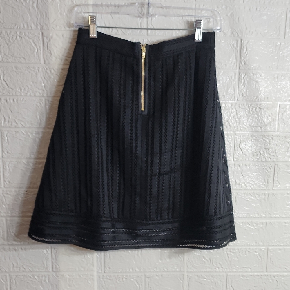 J. Crew Black A-Line Lace Skirt - Picture 3 of 4